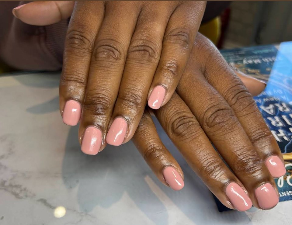 Sharons nails pink gel